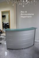 kleine Theke aluminium silber kleiner Tresen 173 cm rund 